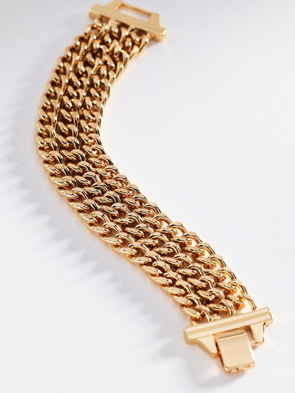 Anthropologie 14k Gold Plated Chain Wrap Bracelet NEW